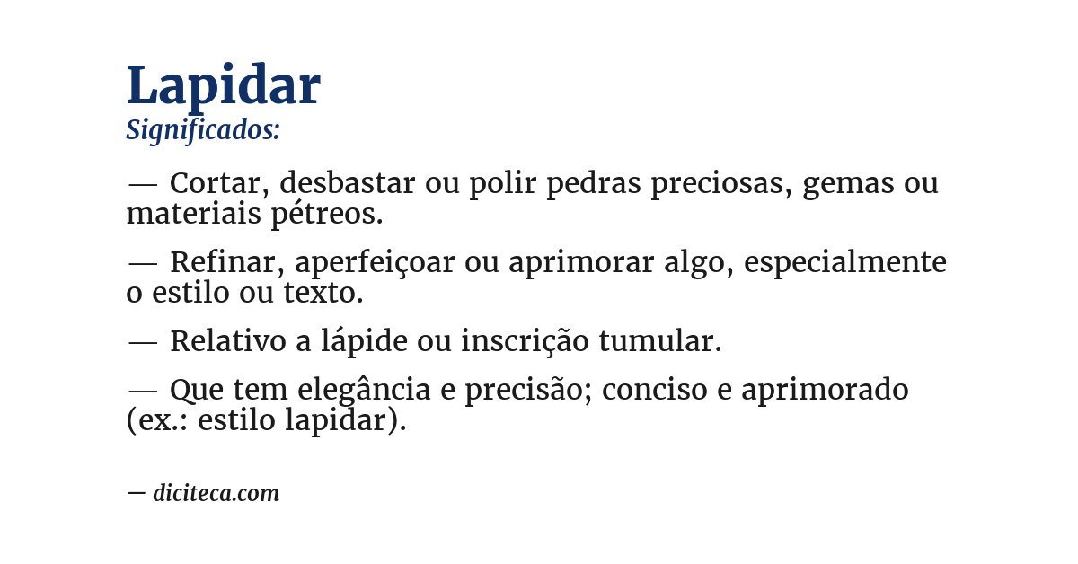 Significado de lapidar
