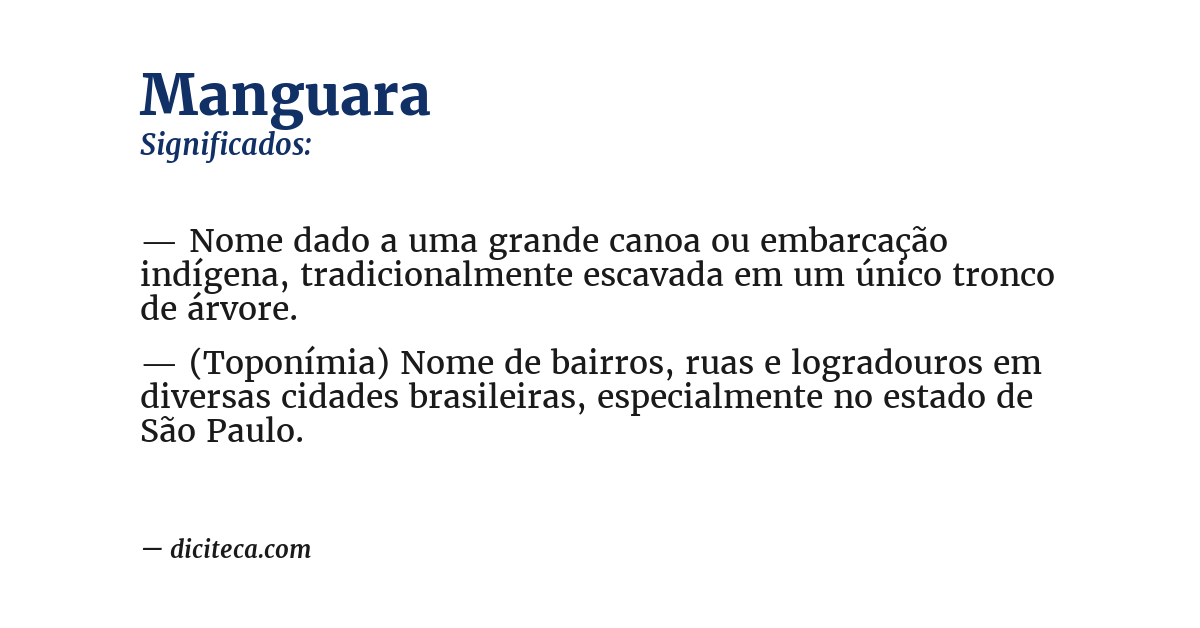 Significado de manguara