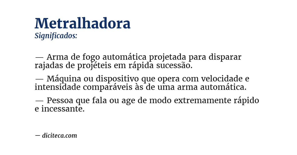 Significado de metralhadora