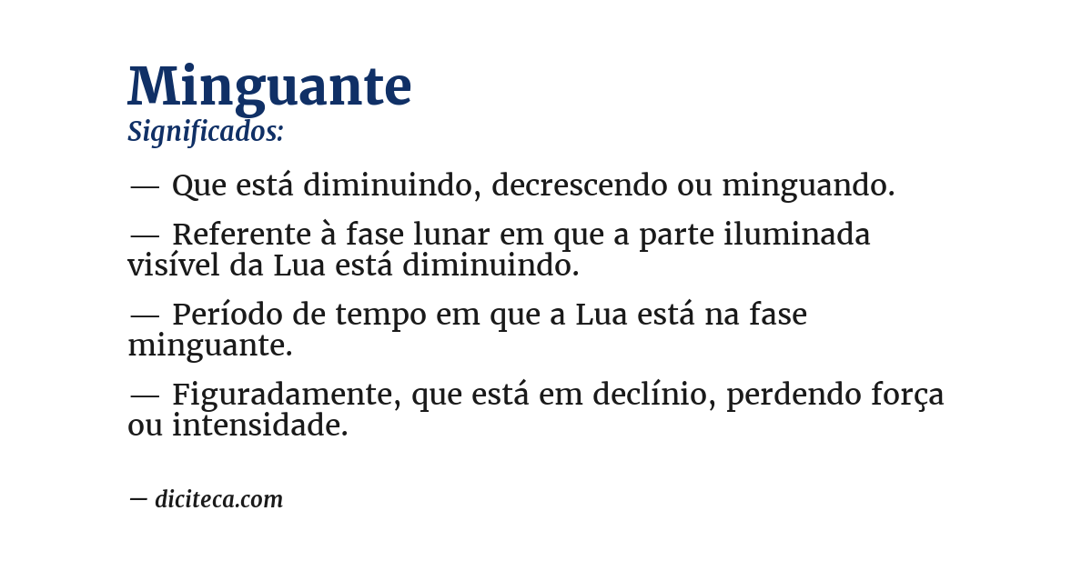 Significado de minguante