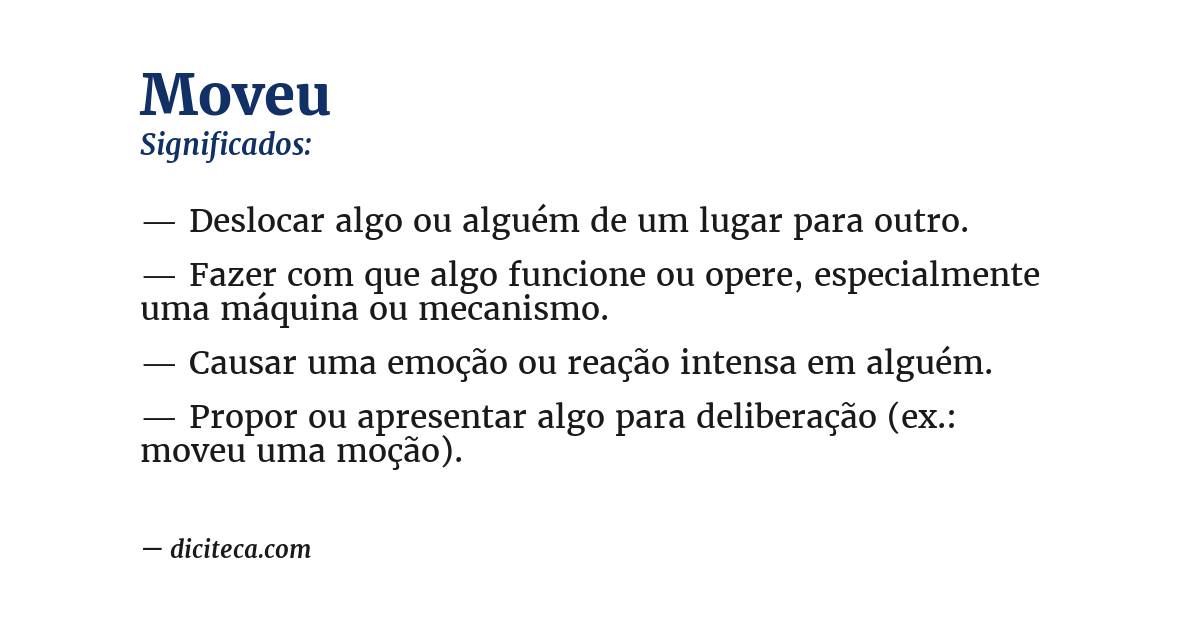 Significado de moveu