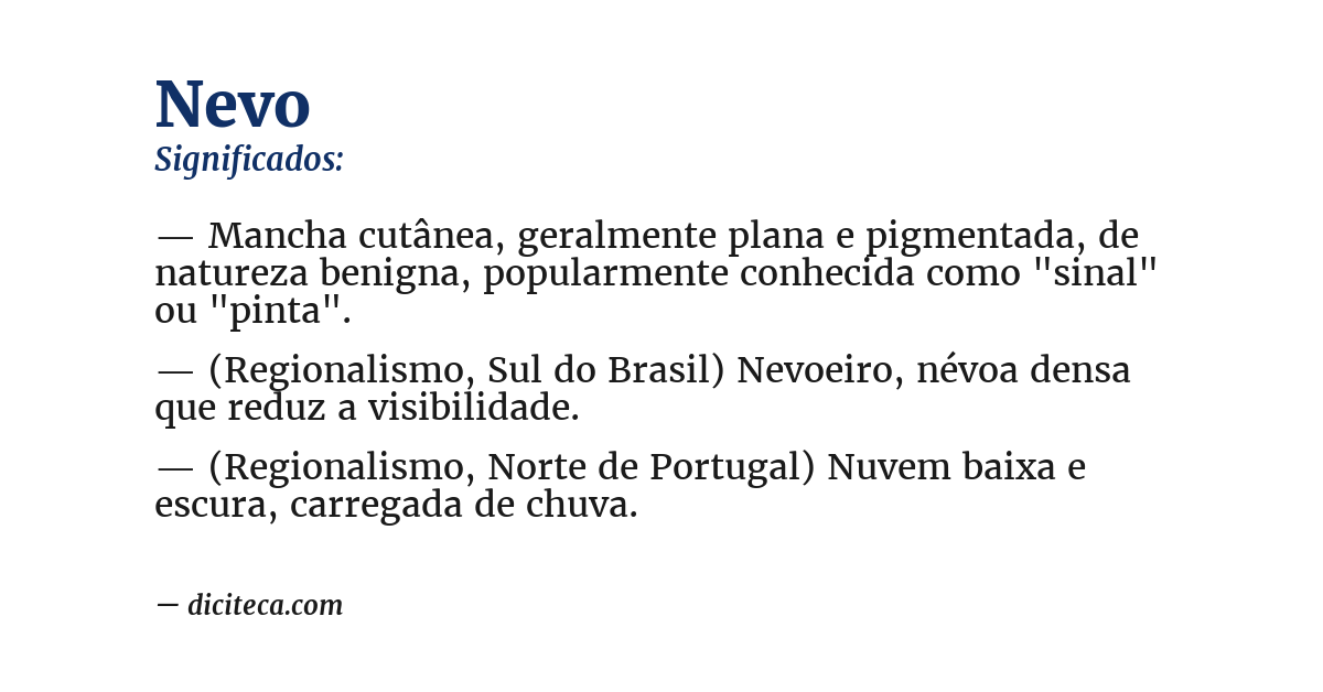 Significado de nevo