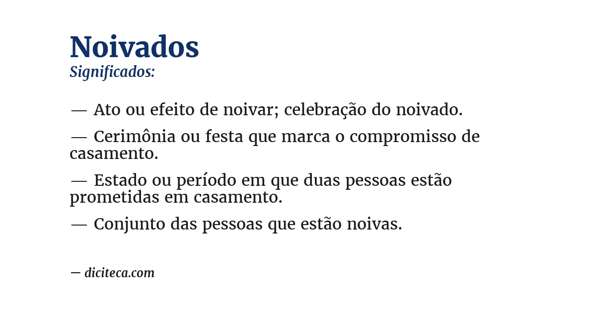Significado de noivados