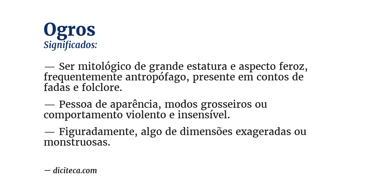 Significado de ogros