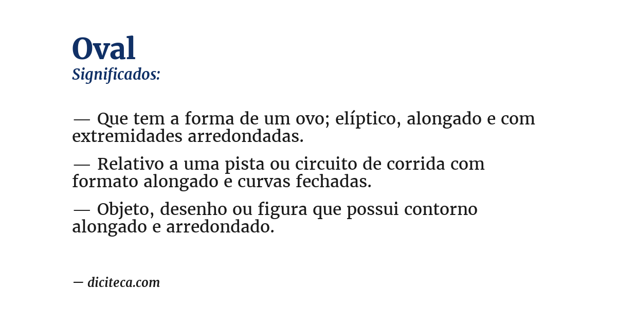 Significado de oval