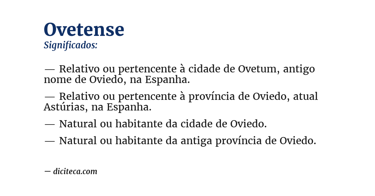 Significado de ovetense