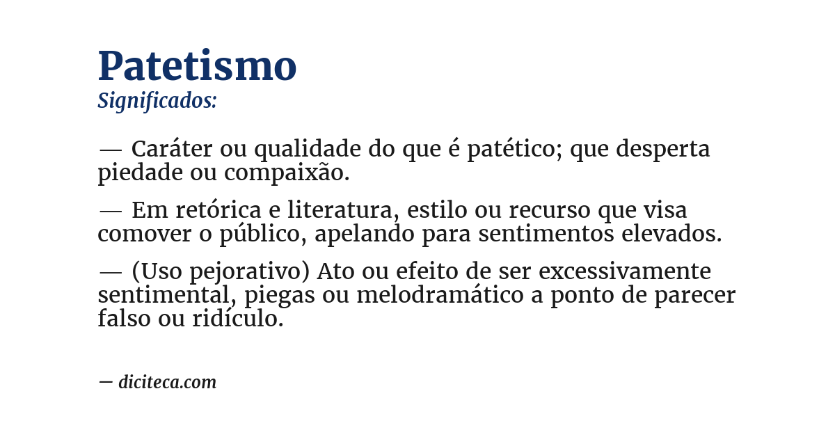 Significado de patetismo
