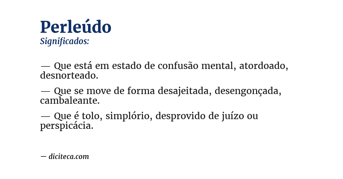 Significado de perleúdo