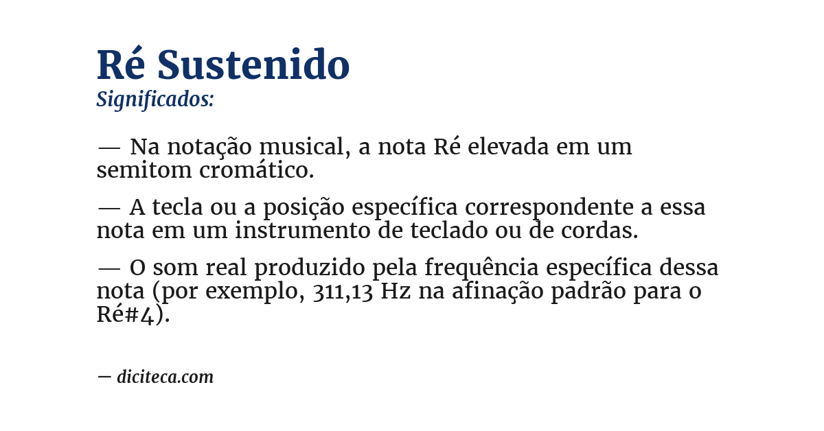 Significado de ré sustenido