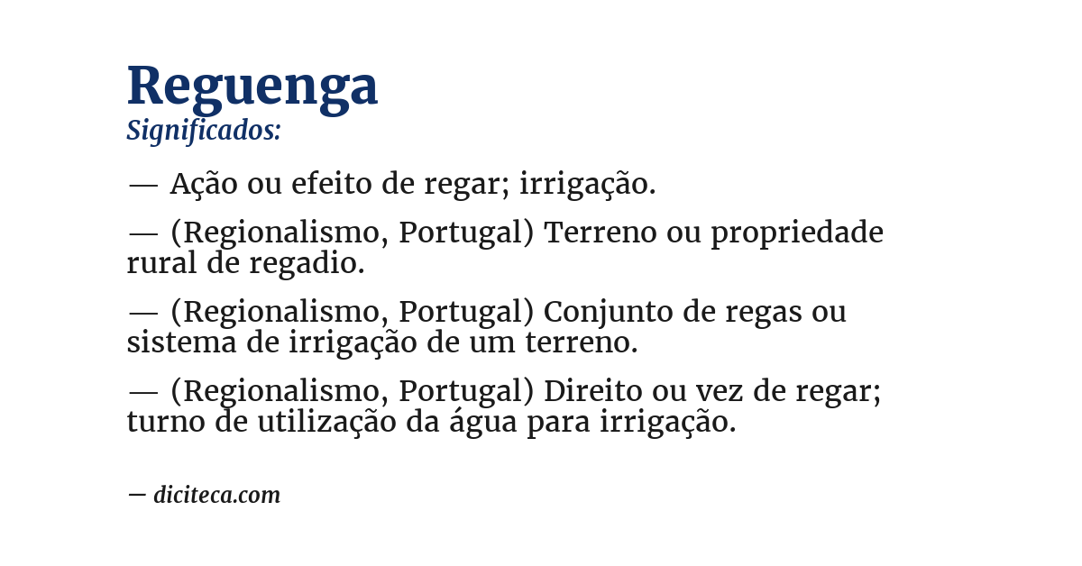 Significado de reguenga
