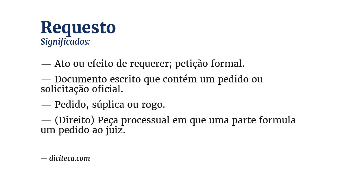 Significado de requesto