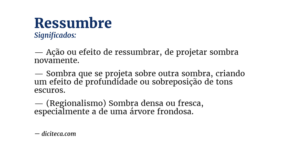 Significado de ressumbre