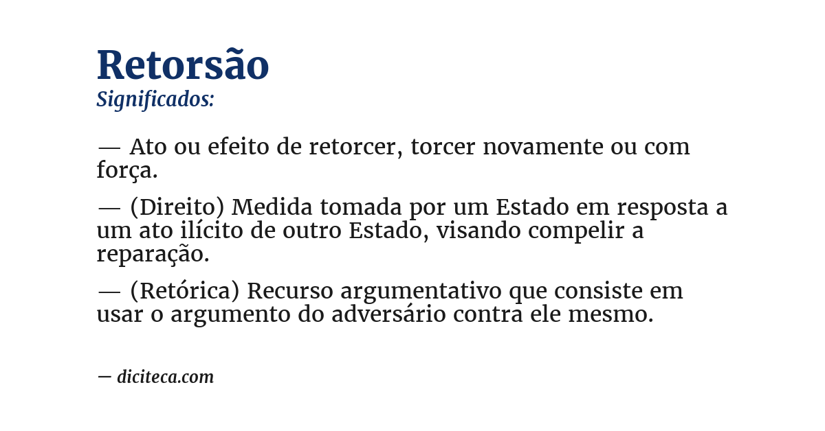 Significado de retorsão