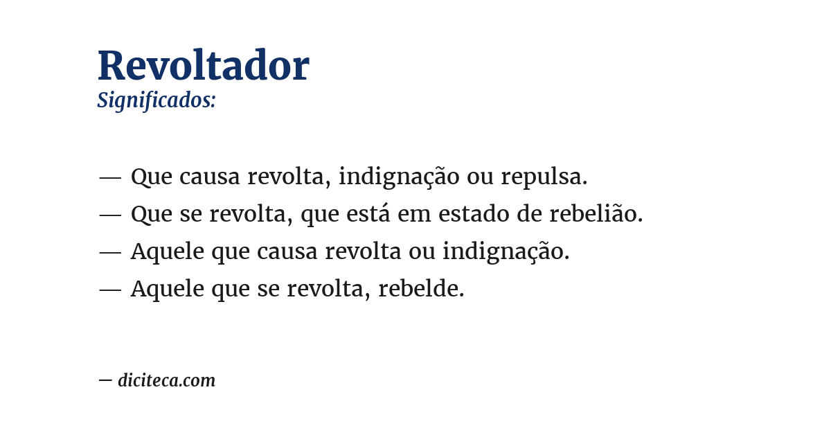 Significado de revoltador