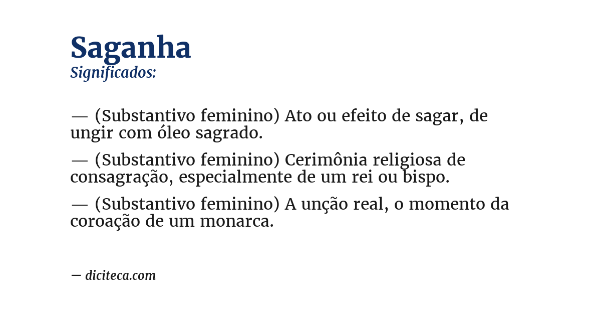 Significado de saganha