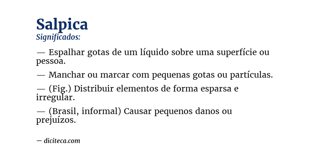 Significado de salpica