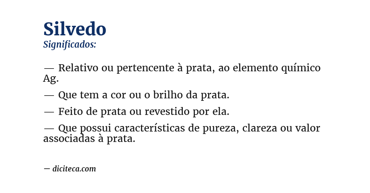 Significado de silvedo