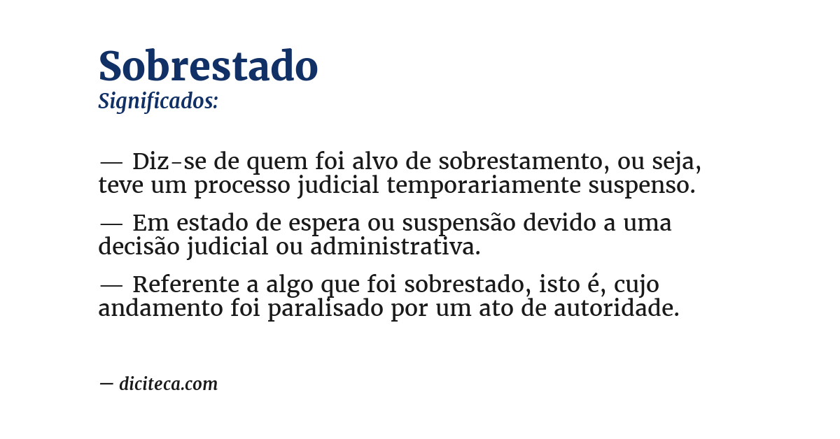 Significado de sobrestado