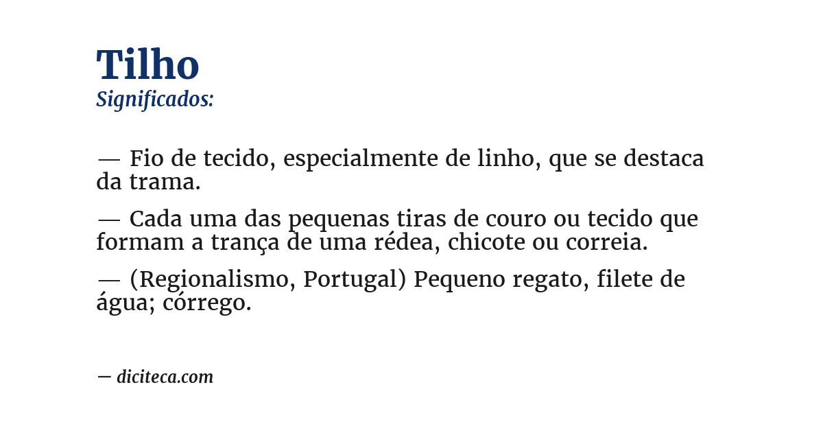 Significado de tilho