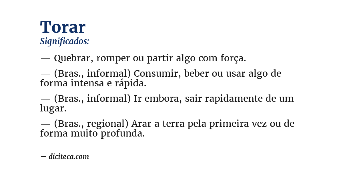 Significado de torar