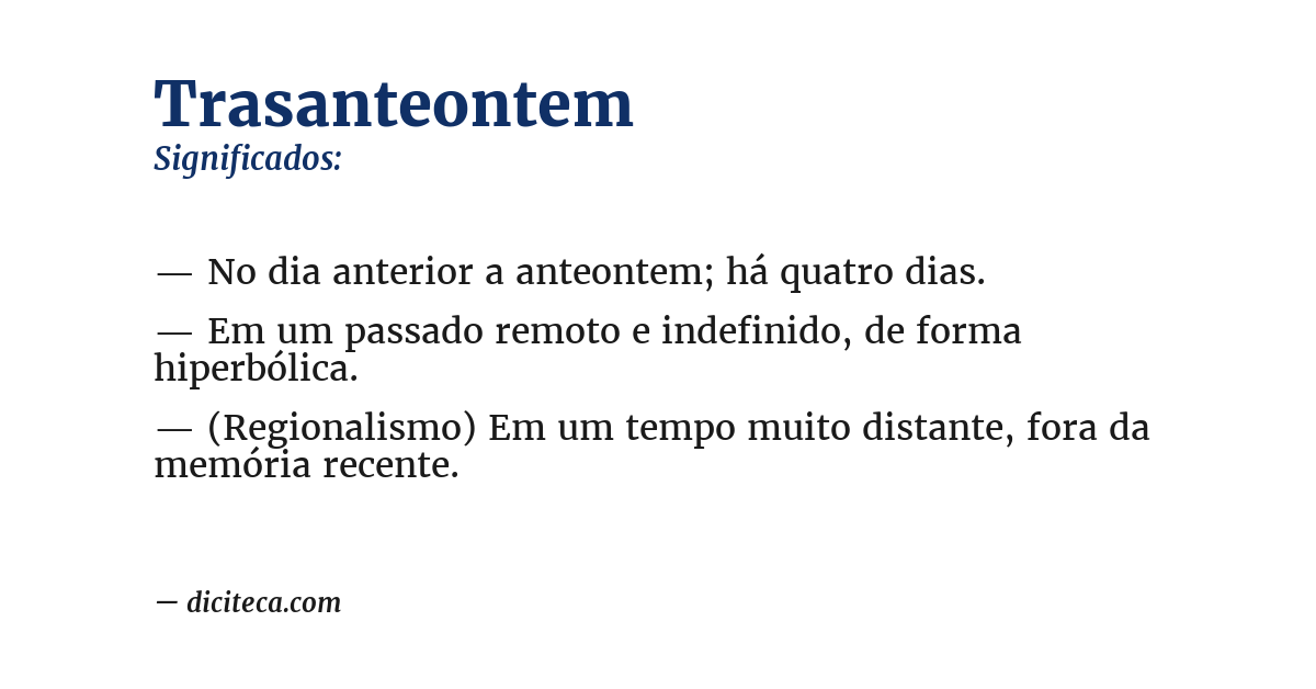 Significado de trasanteontem