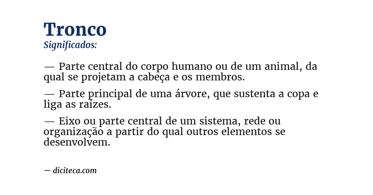 Significado de tronco