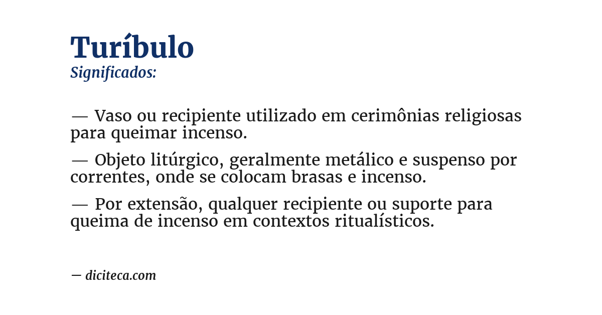 Significado de turíbulo