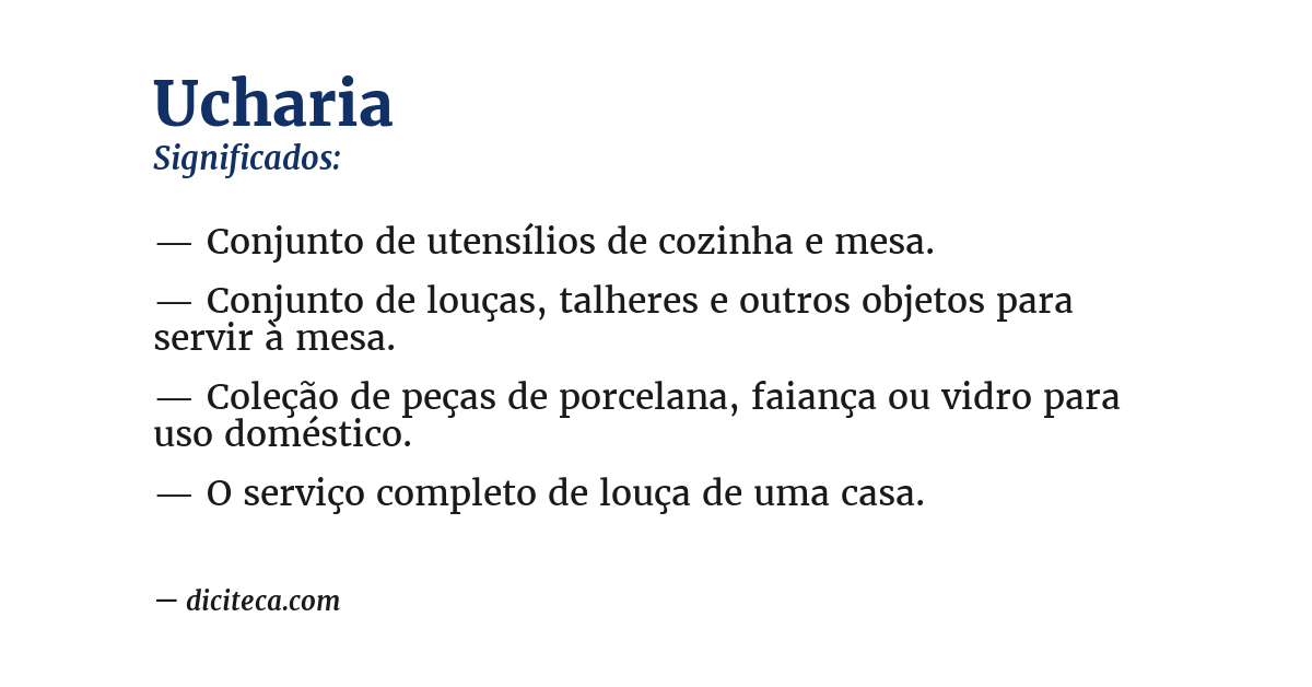 Significado de ucharia