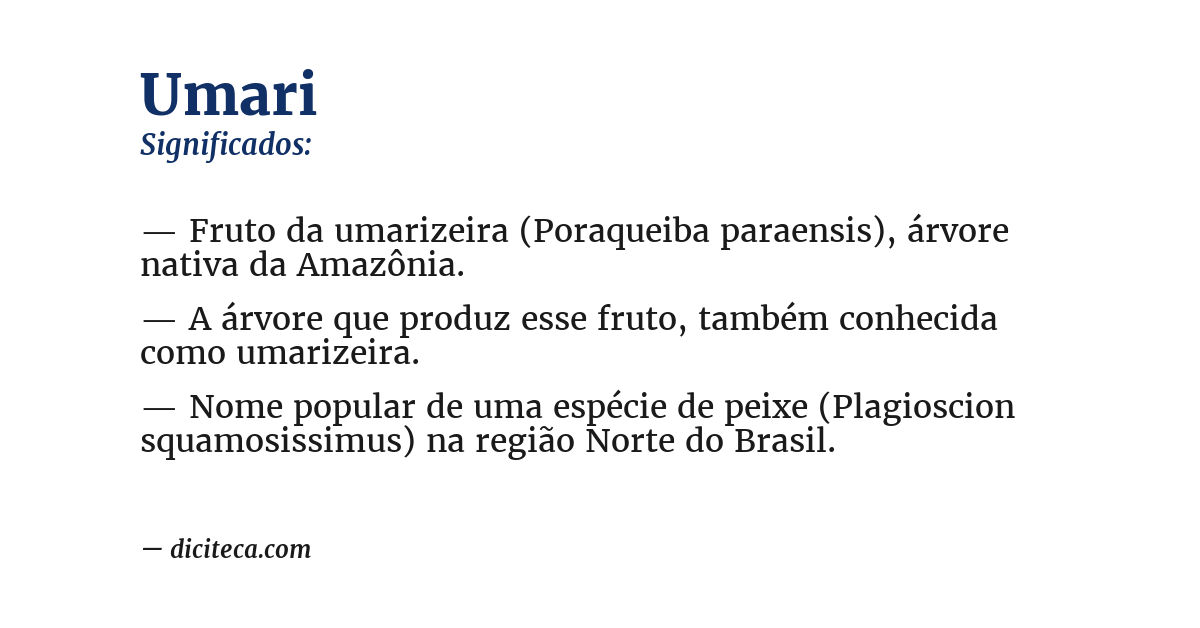 Significado de umari