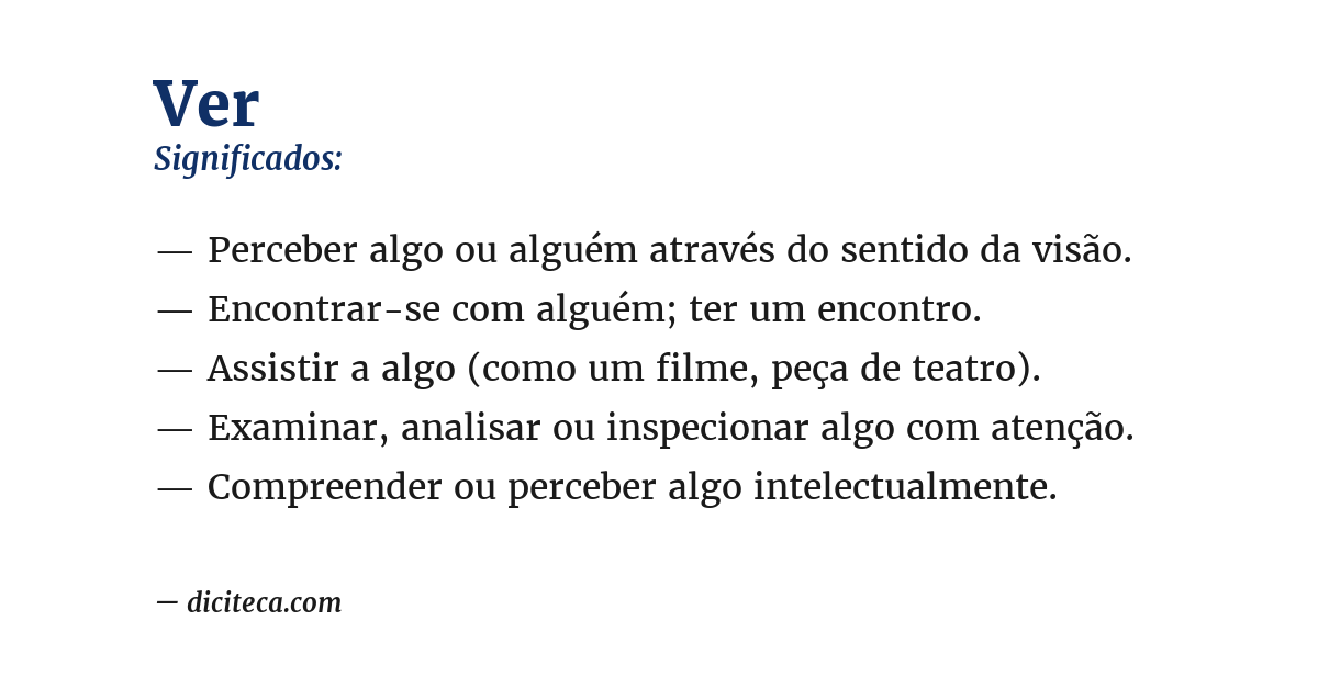 Significado de ver