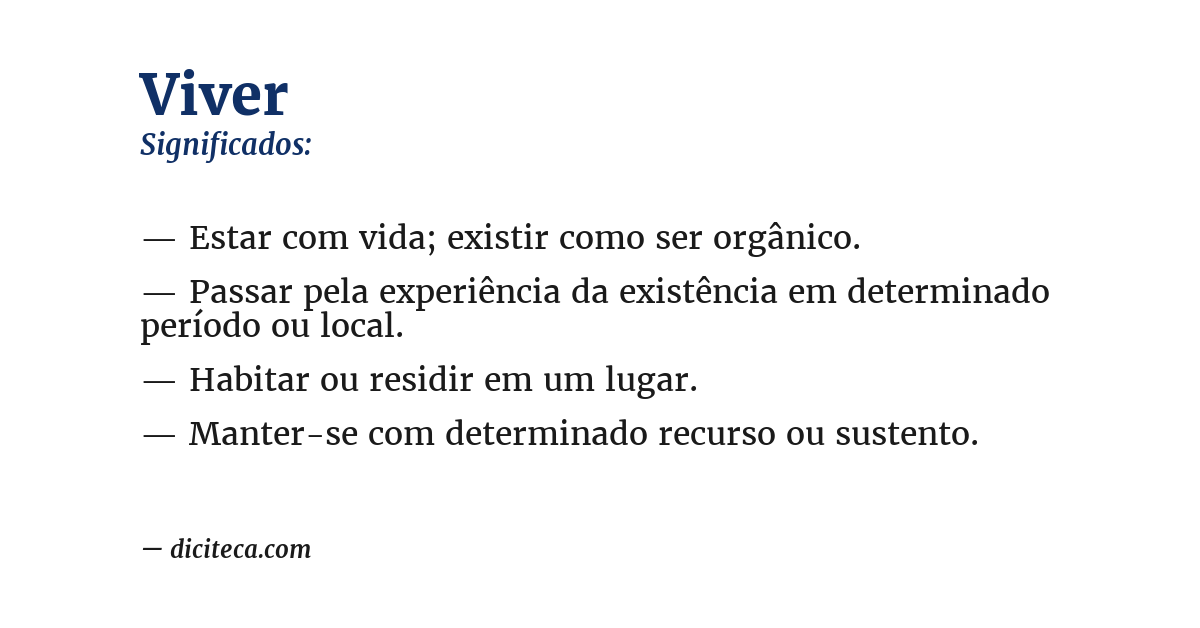 Significado de viver