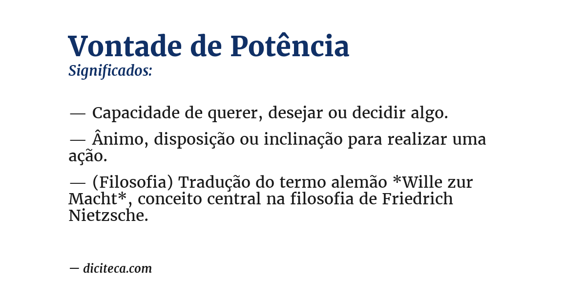 Significado de vontade de potência