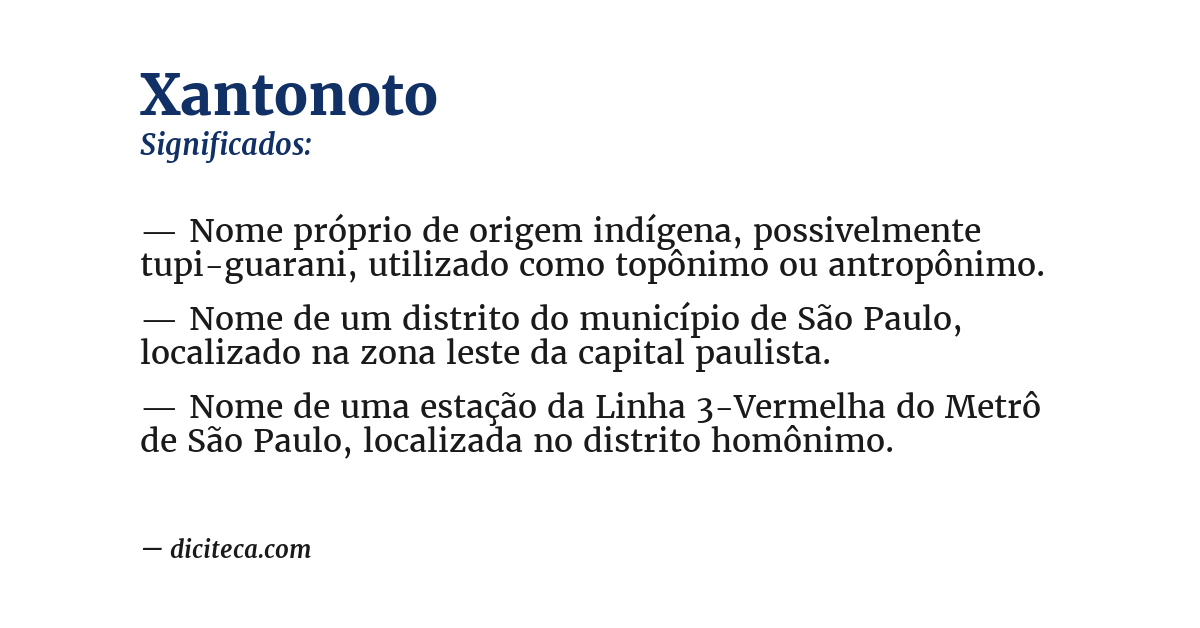 Significado de xantonoto