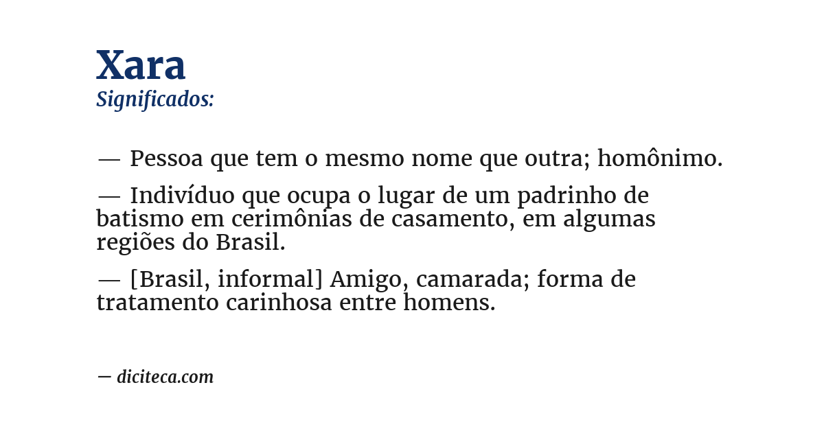 Significado de xara