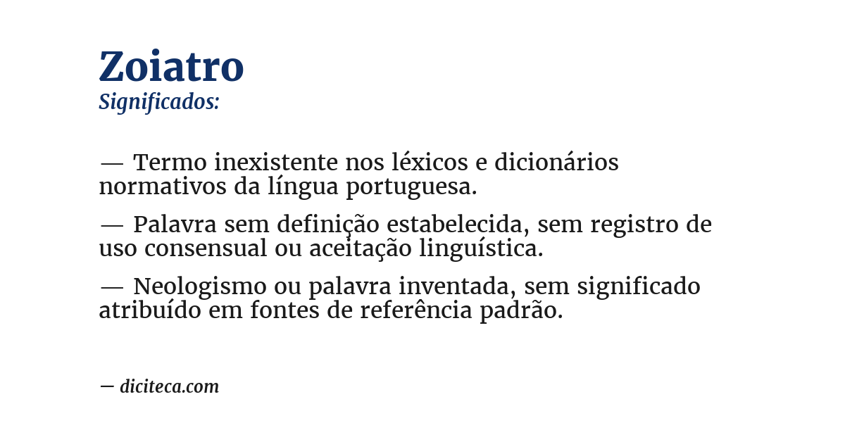 Significado de zoiatro