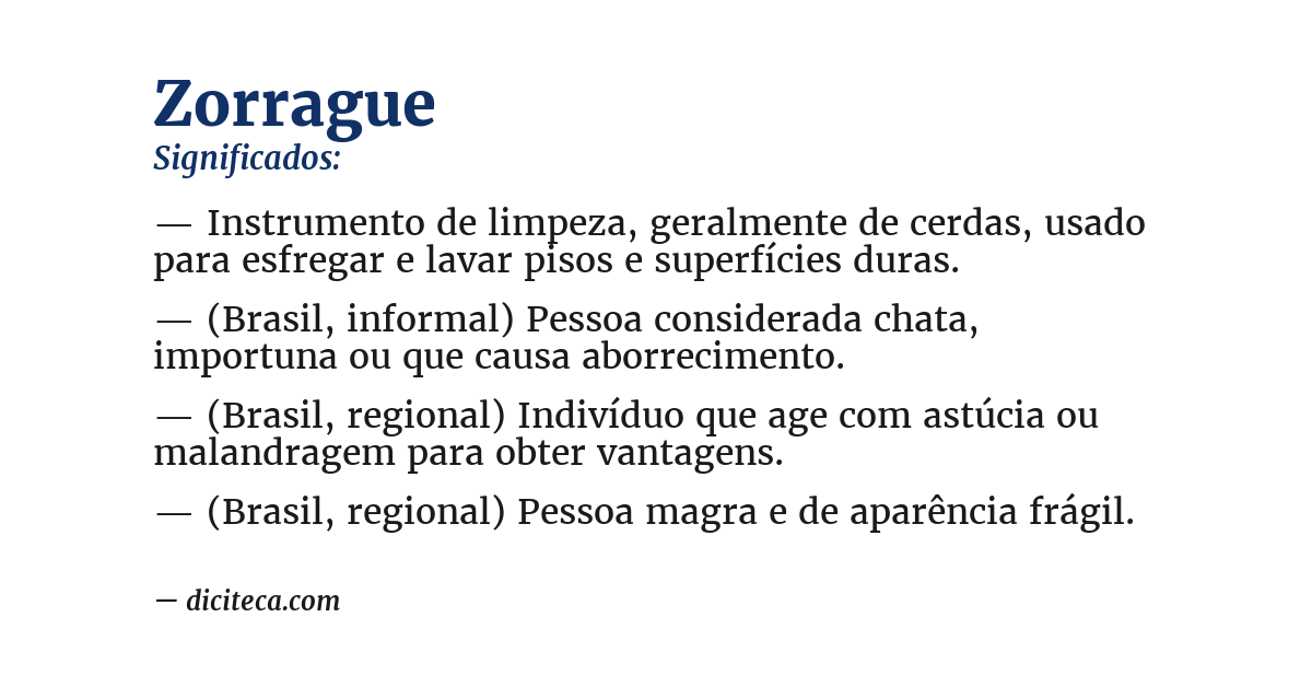 Significado de zorrague