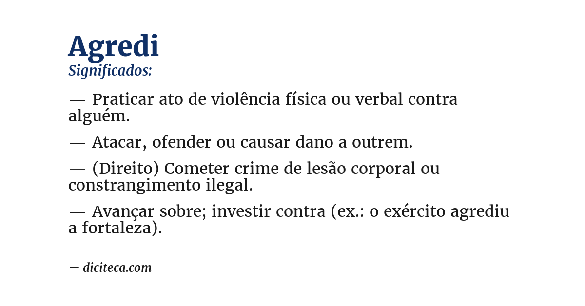 Significado de agredi