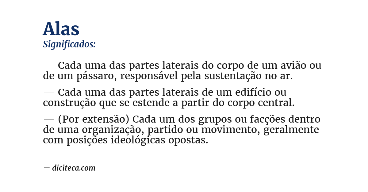 Significado de alas