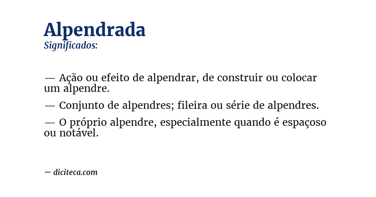 Significado de alpendrada