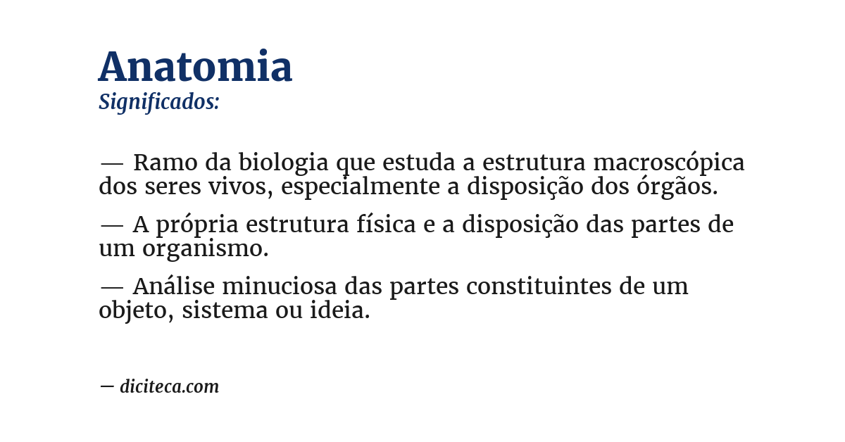 Significado de anatomia