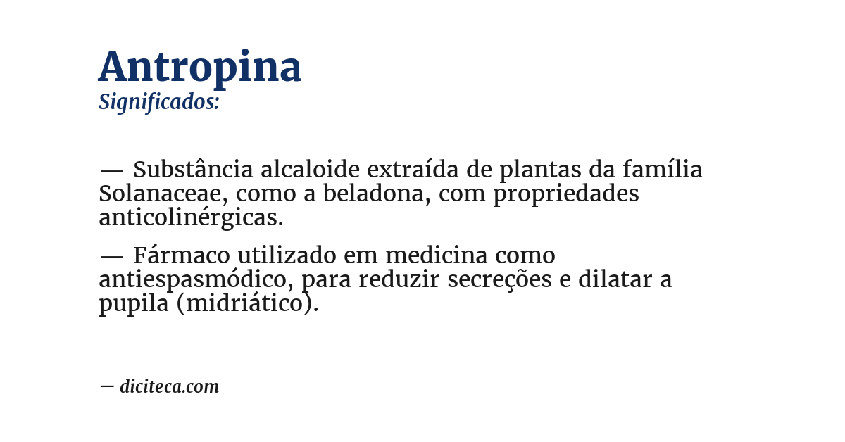Significado de antropina