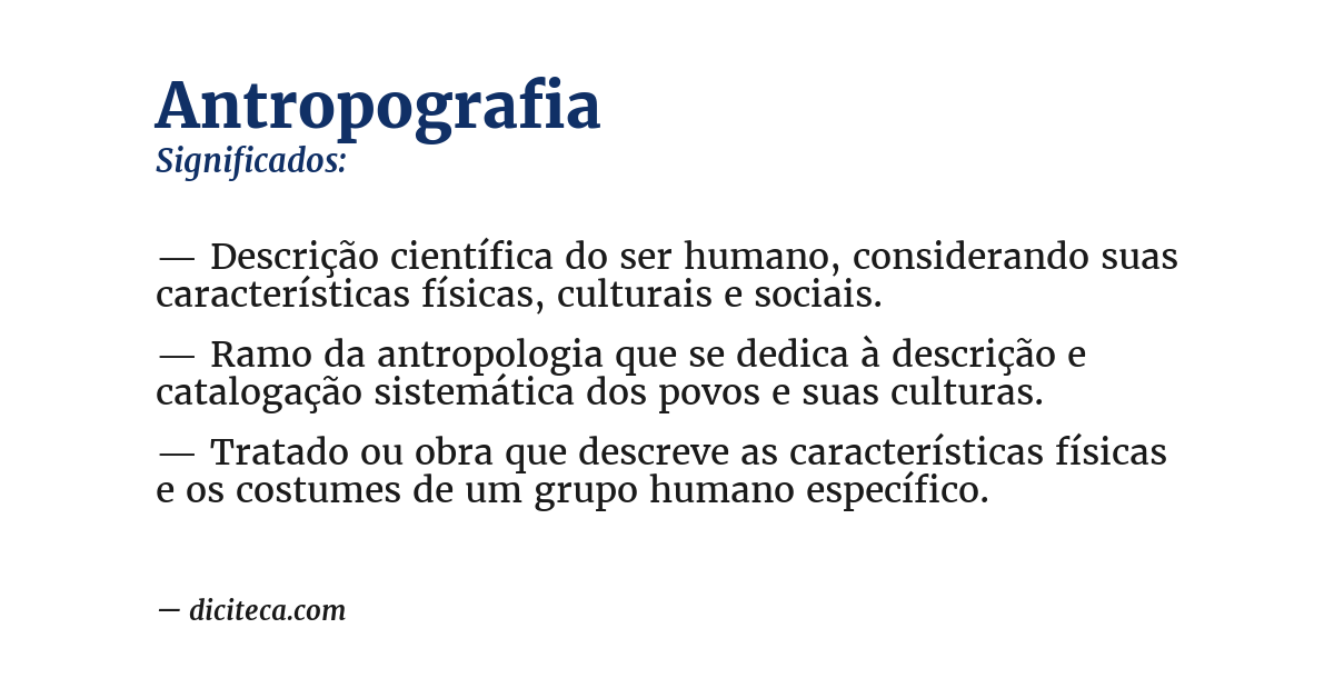 Significado de antropografia