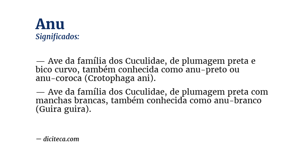 Significado de anu