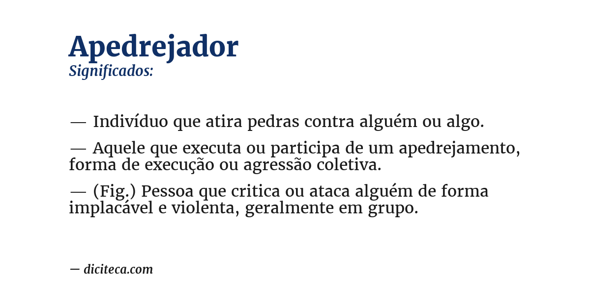 Significado de apedrejador