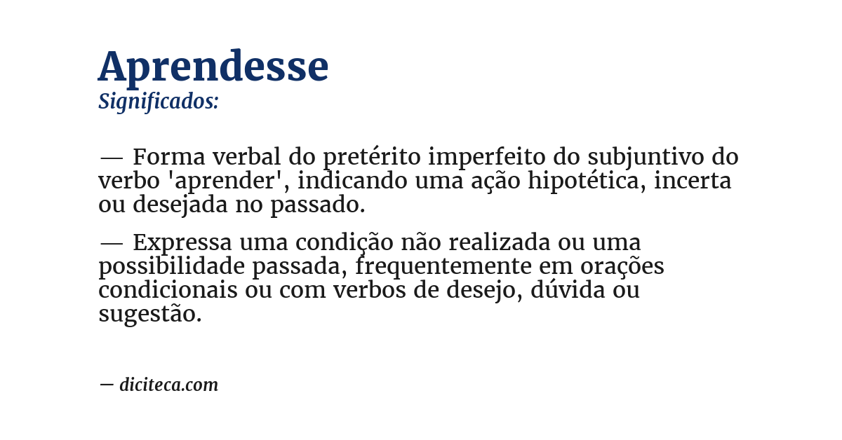 Significado de aprendesse