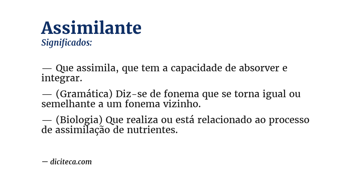 Significado de assimilante