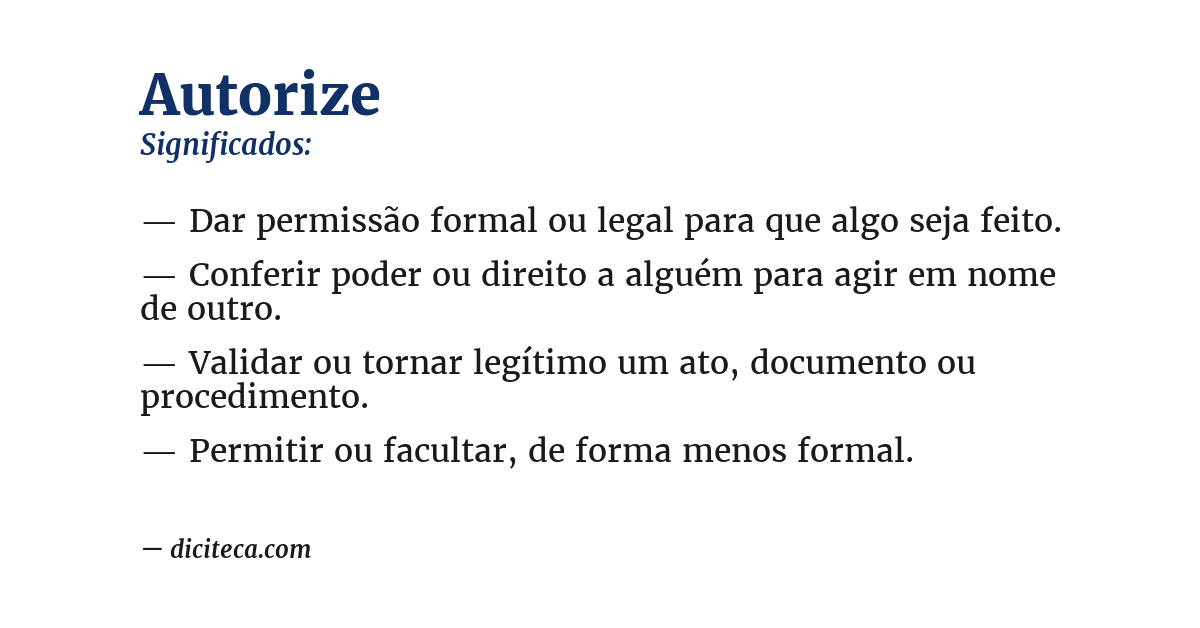 Significado de autorize