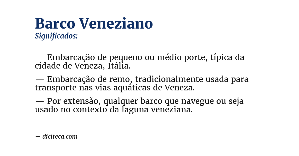 Significado de barco veneziano