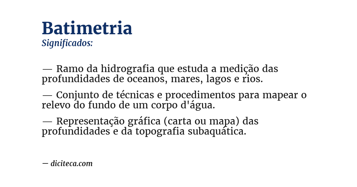 Significado de batimetria
