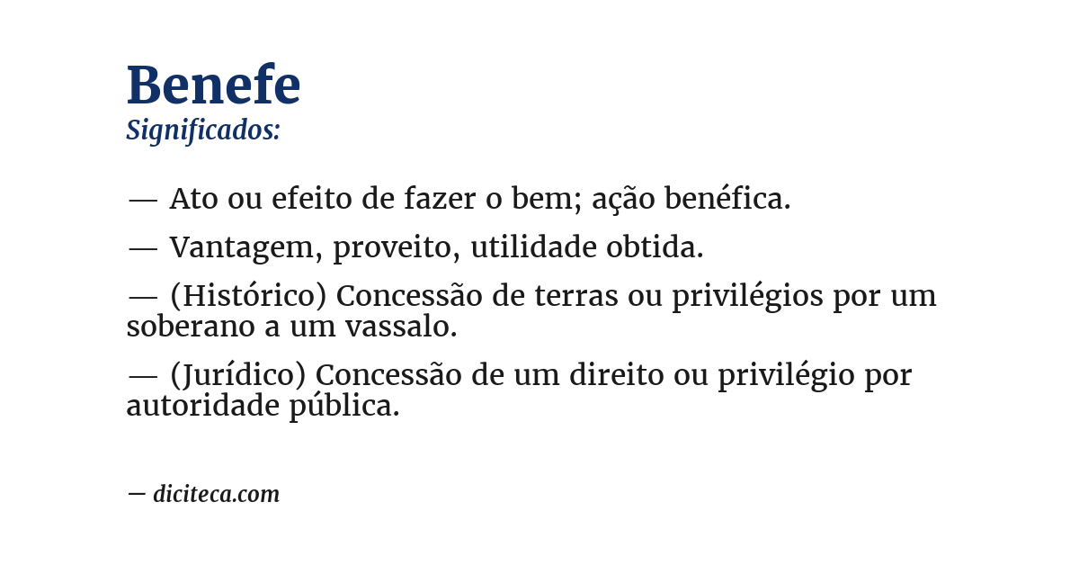 Significado de benefe